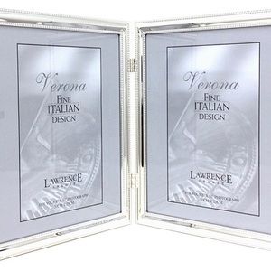 Lawrence Frames Bead Border Design, 8 x 10 double in silver